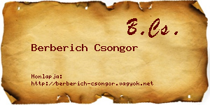 Berberich Csongor névjegykártya