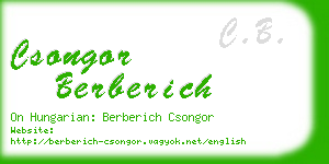 csongor berberich business card